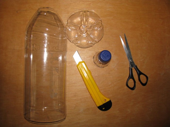 How to make a lampshade from a plastic bottle