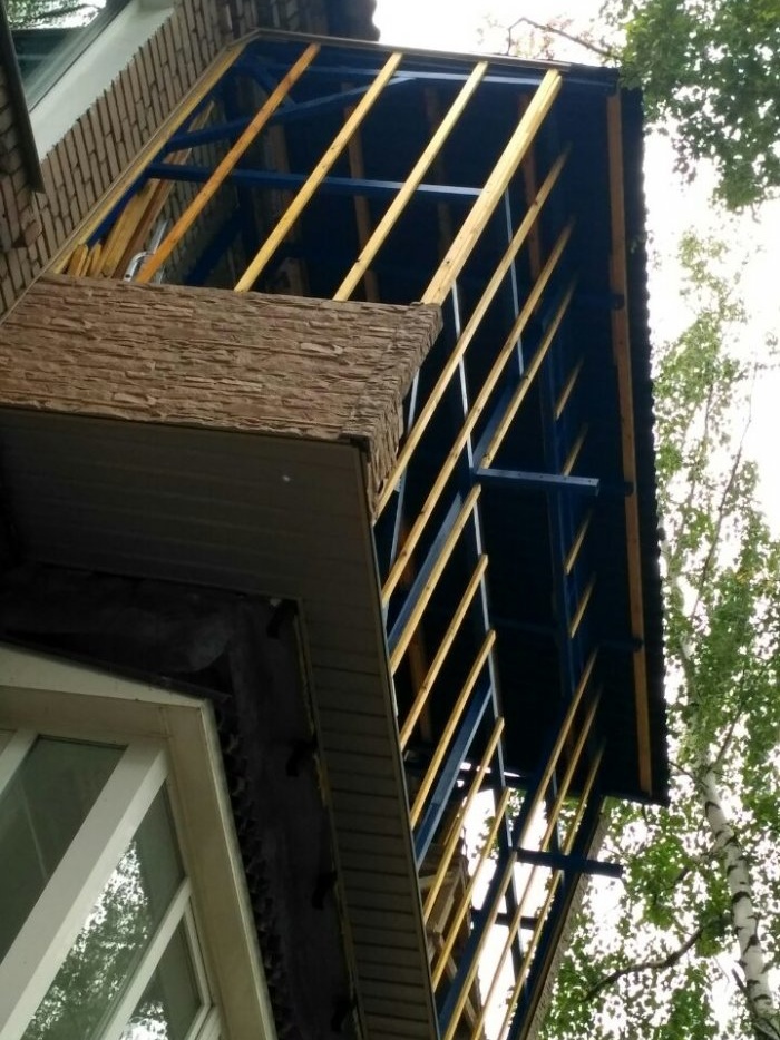 Finisaj balcon cu siding si izolatie cu technoplex