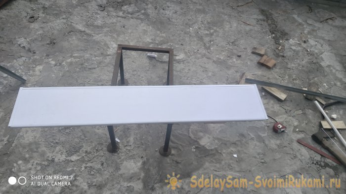 How to make a wooden-plastic bench at almost no cost