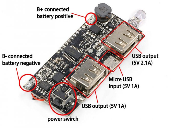 DIY power bank with super capacitors