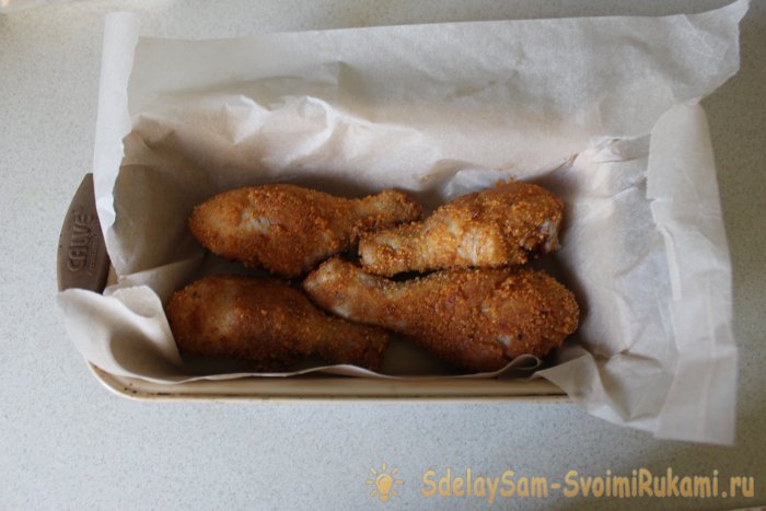 Chicken legs in crispy breading Just like KFC