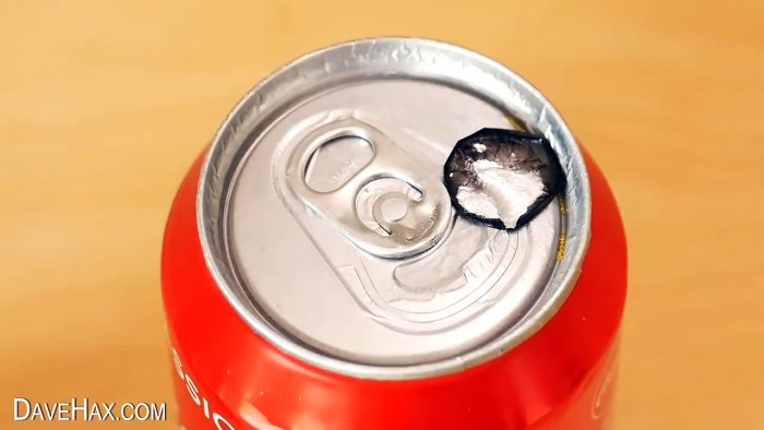 How to pierce an aluminum can with your finger