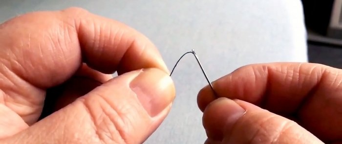 How to thread a needle without wetting the tools and unnecessary red tape