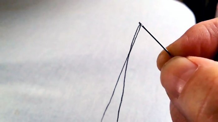 How to thread a needle without wetting the tools and unnecessary red tape