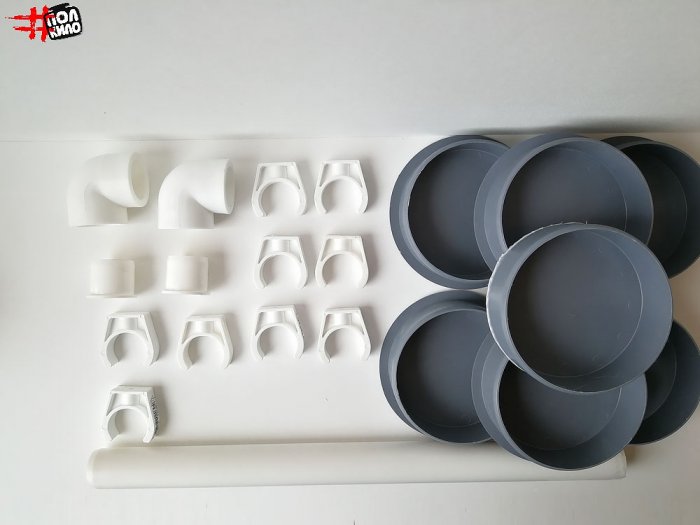 Simple organizer made of PVC pipes