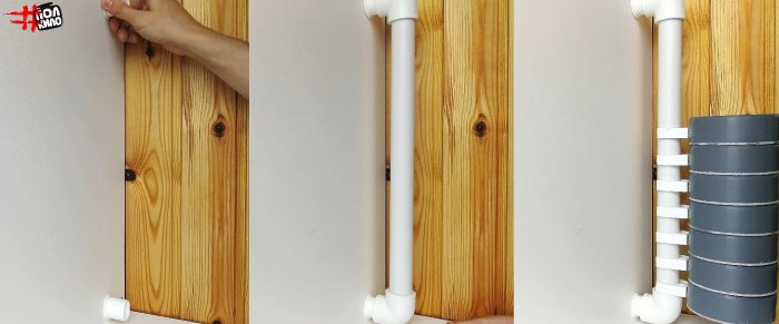 Simple organizer made of PVC pipes