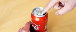 How to pierce an aluminum can with your finger