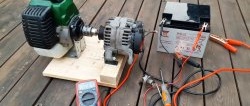 A simple do-it-yourself gasoline generator made from available parts