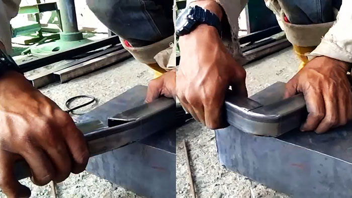 How to smoothly bend a profile pipe without a pipe bender and heating