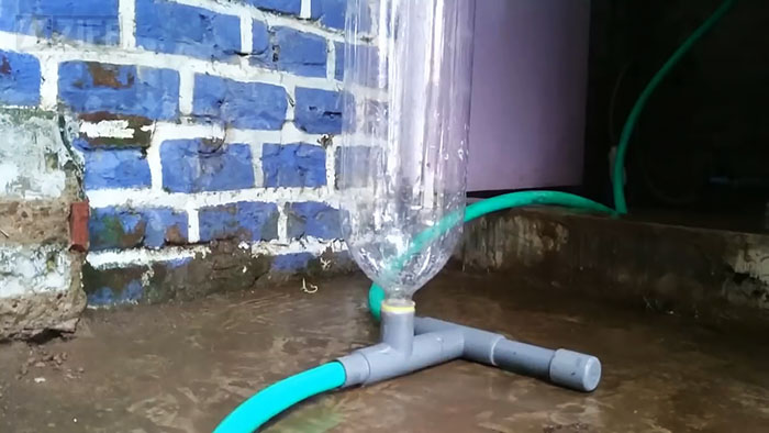 Mini-wash from leftover PVC pipes and bottles