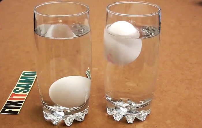 An easy way to check the freshness of eggs