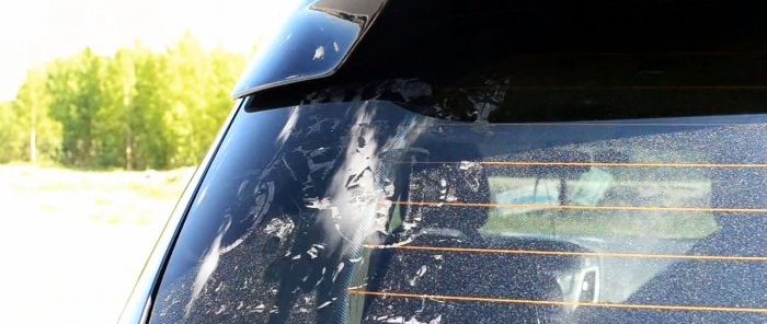 How to remove sticker marks on car glass in 1 minute