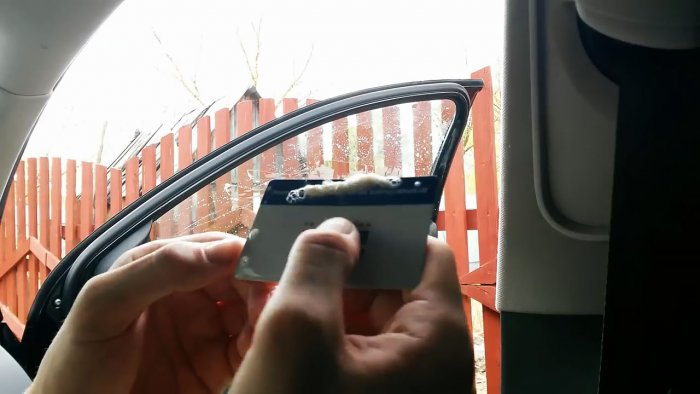 How to remove glue after removing tinting from car windows