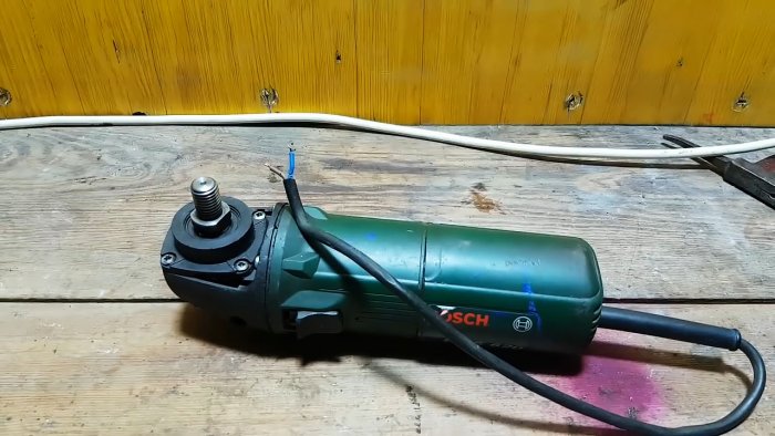 How to convert an angle grinder to 12 V