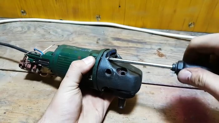 How to convert an angle grinder to 12 V