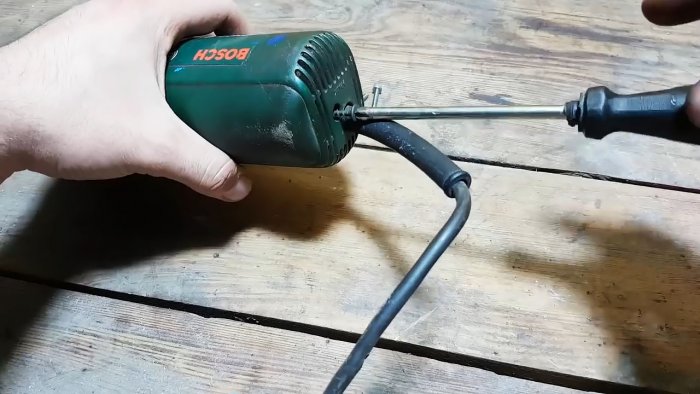 How to convert an angle grinder to 12 V