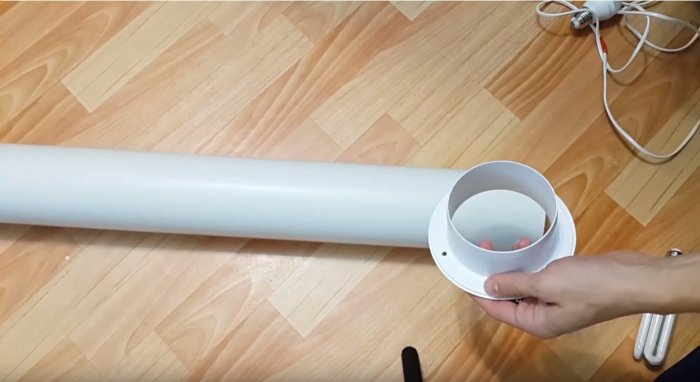 How to make a simple lamp from PVC pipe