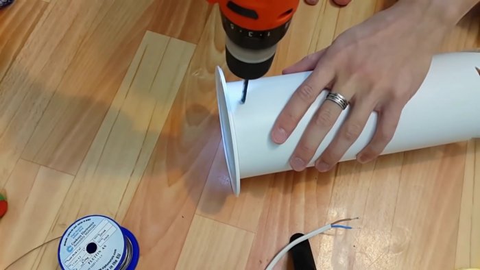 How to make a simple lamp from PVC pipe