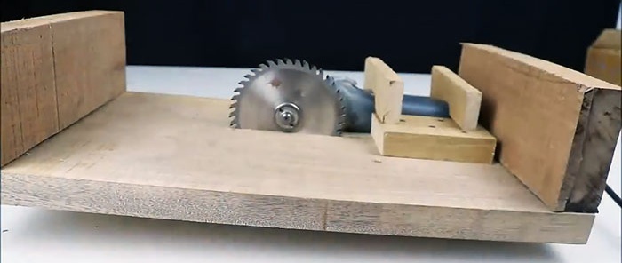 How to make a compact table saw from a grinder