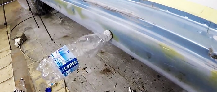 Removing dents using a plastic bottle