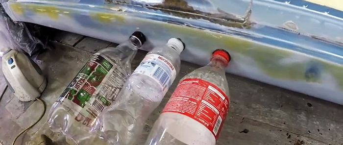 Removing dents using a plastic bottle