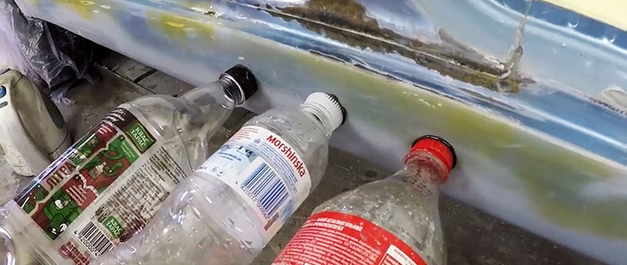 Removing dents using a plastic bottle