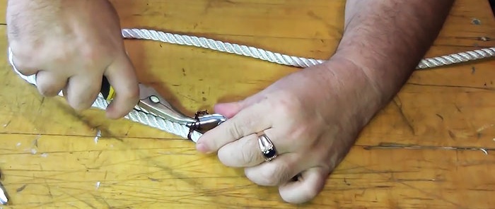 How to braid a rope without a knot into a loop or for attaching a thimble