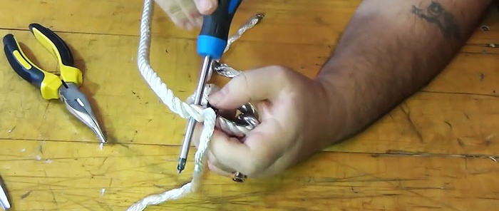 How to braid a rope without a knot into a loop or for attaching a thimble