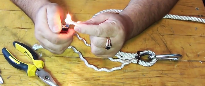 How to braid a rope without a knot into a loop or for attaching a thimble