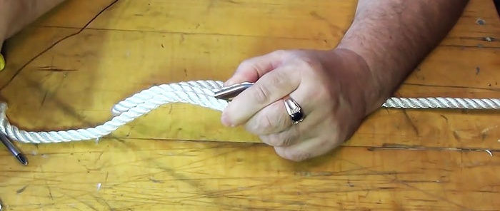 How to braid a rope without a knot into a loop or for attaching a thimble