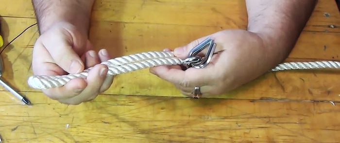 How to braid a rope without a knot into a loop or for attaching a thimble