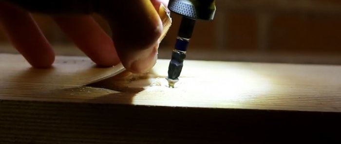 How to secretly install threaded fasteners into wood