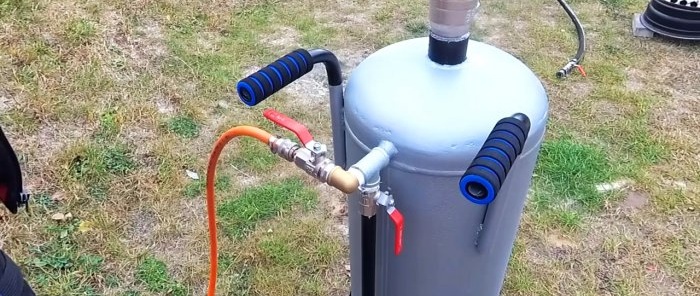 How to make a sandblaster from a gas cylinder