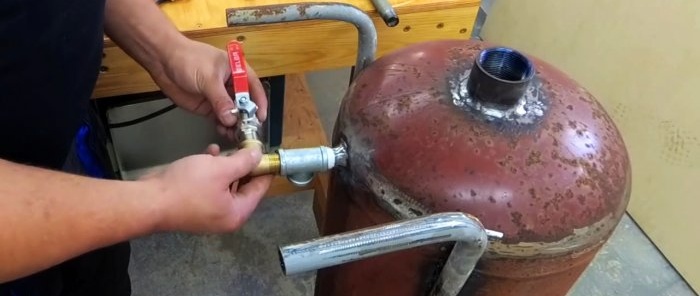 How to make a sandblaster from a gas cylinder