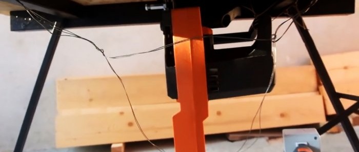 How to make a machine for sawing firewood from an electric chain saw