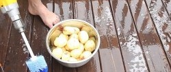 How to peel a bucket of potatoes with a drill in 1 minute