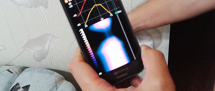 Detector of hidden wiring from a smartphone