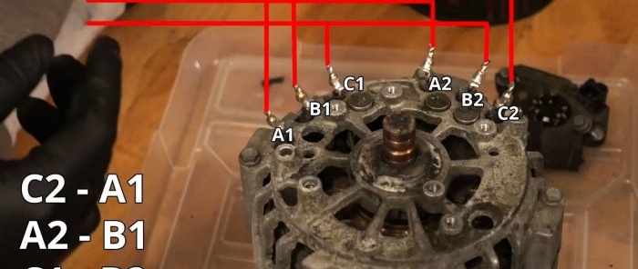 Converting a car generator into a powerful electric motor