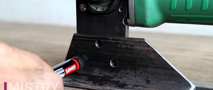 How to make a belt grinder using a grinder without welding