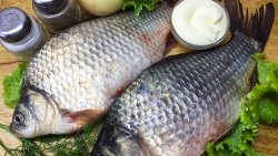 Crucian carp baked whole in the oven - the simplest and most delicious recipe