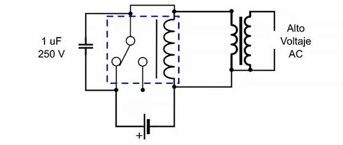 How to make a simple high voltage converter from an ignition coil and relay