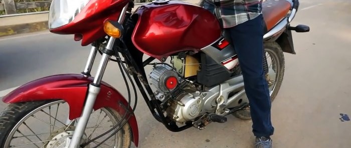 How to convert a light motorcycle into an electric bike