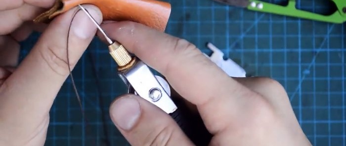 How to make a hand sewing machine for leather