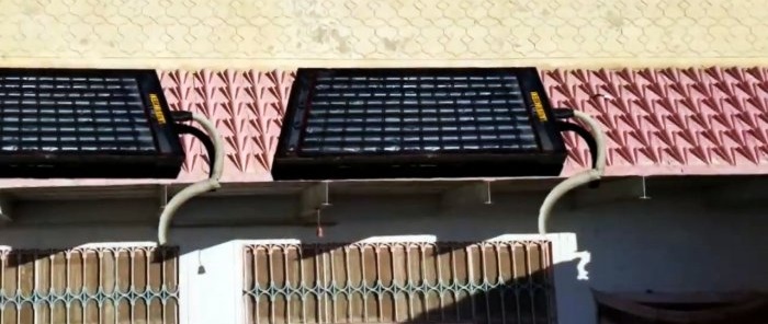 How to assemble a solar collector for heating from aluminum cans