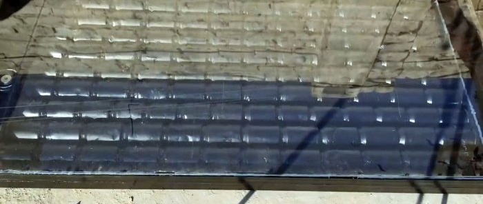 How to assemble a solar collector for heating from aluminum cans