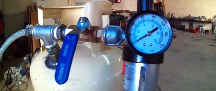 How to make a sandblaster from a small gas cylinder