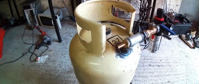 How to make a sandblaster from a small gas cylinder