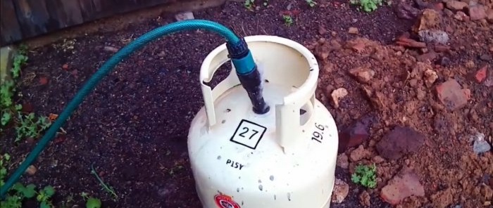 How to make a sandblaster from a small gas cylinder