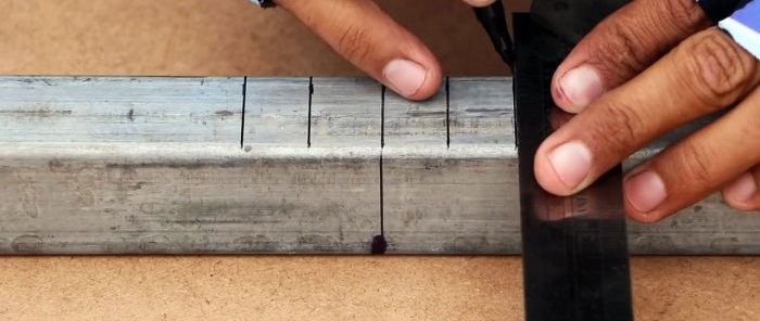 How to make an unusual, neat bend of a profile pipe at any angle