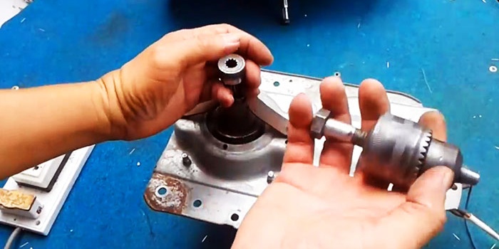 How to make a drilling machine from a jack and a washing machine motor